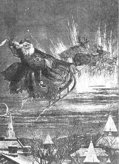 Ein Besuch vom Nikolaus, 1860er Jahre von Thomas Nast